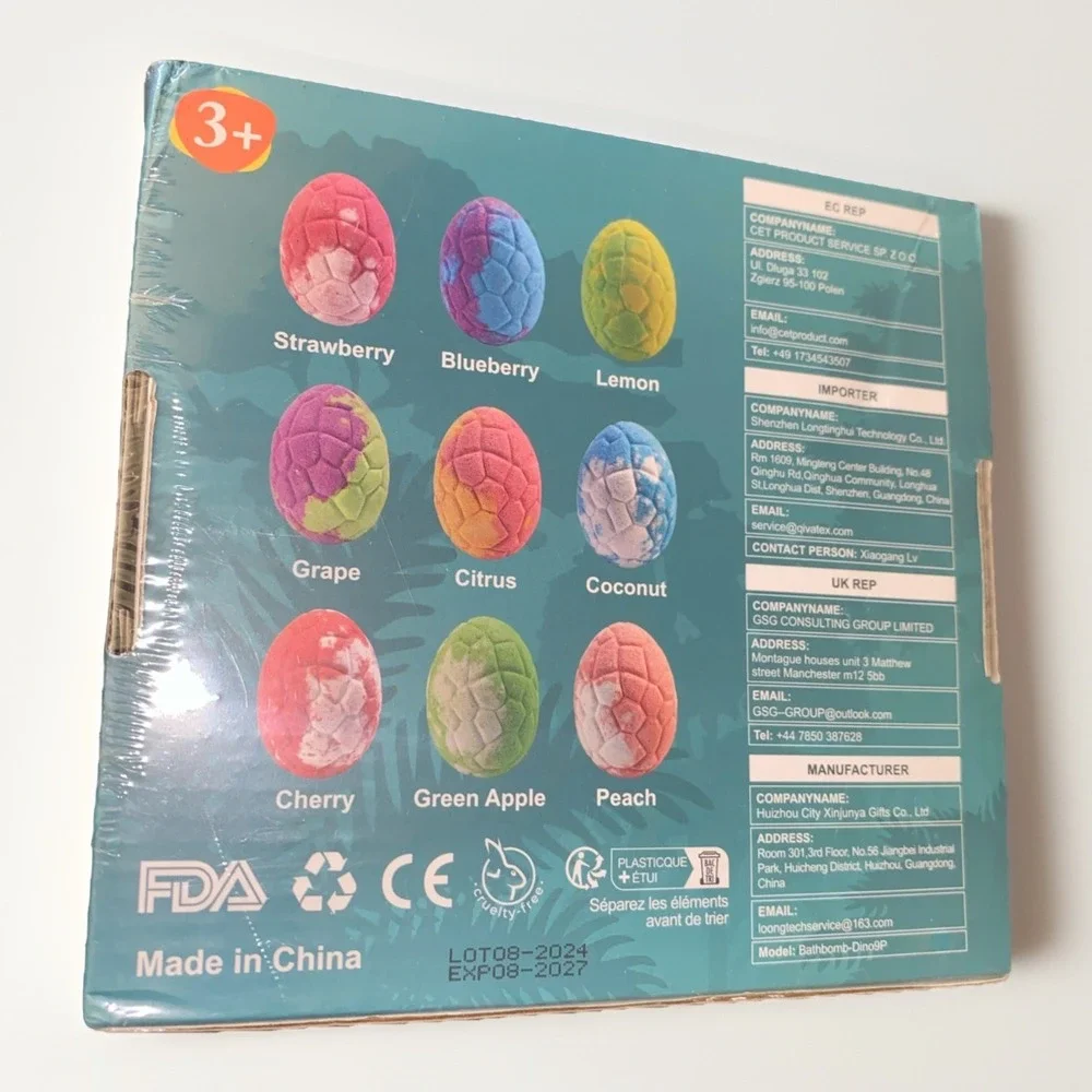 Dino Bath Bombs With Dinosaurs Inside 9 Ct Box‎